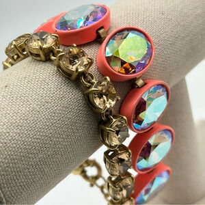 J. Crew Pink Brulee Double Strand Bracelet